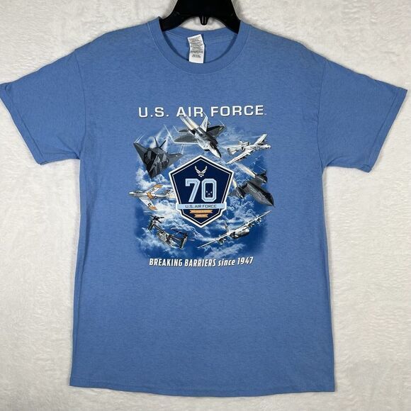 Lot 2 USAF Air Force Shield Graphic Shirt Size M Military Training Single Stitch - Picture 10 of 16